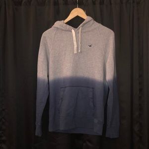 blue and gray ombré sweatshirt